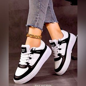 White and black size 9